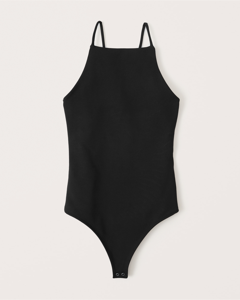 Double-Layered Seamless Fabric Boatneck Bodysuit