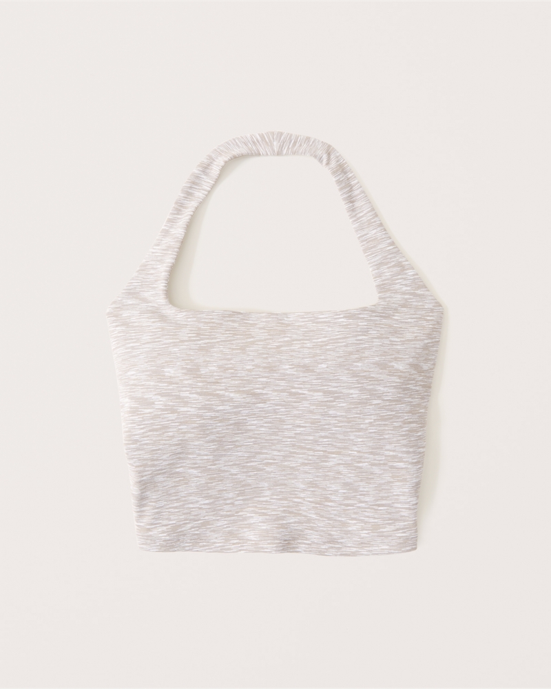 Space-Dye Seamless Fabric Halter Tank