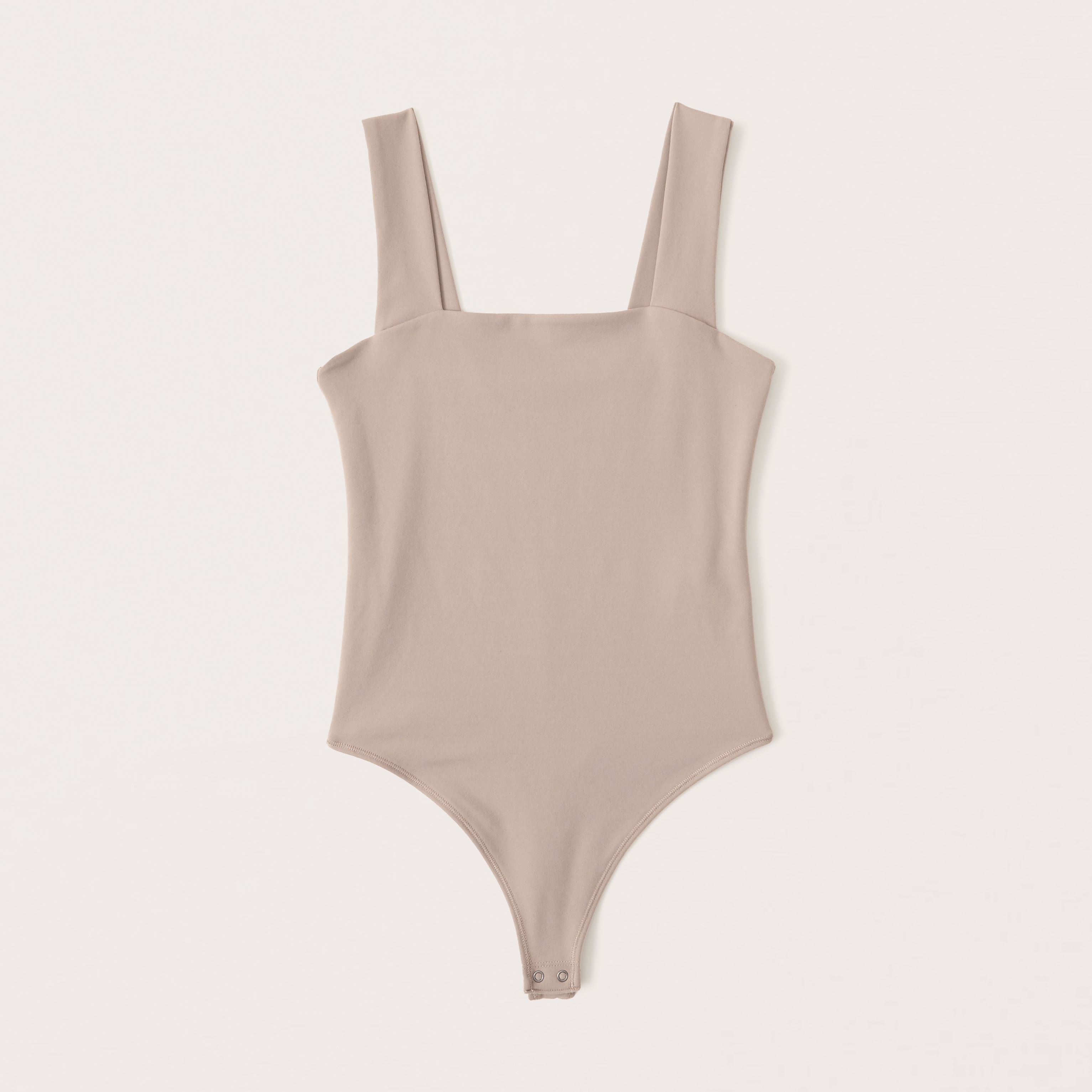 Double-Layered Seamless Fabric Squareneck Bodysuit