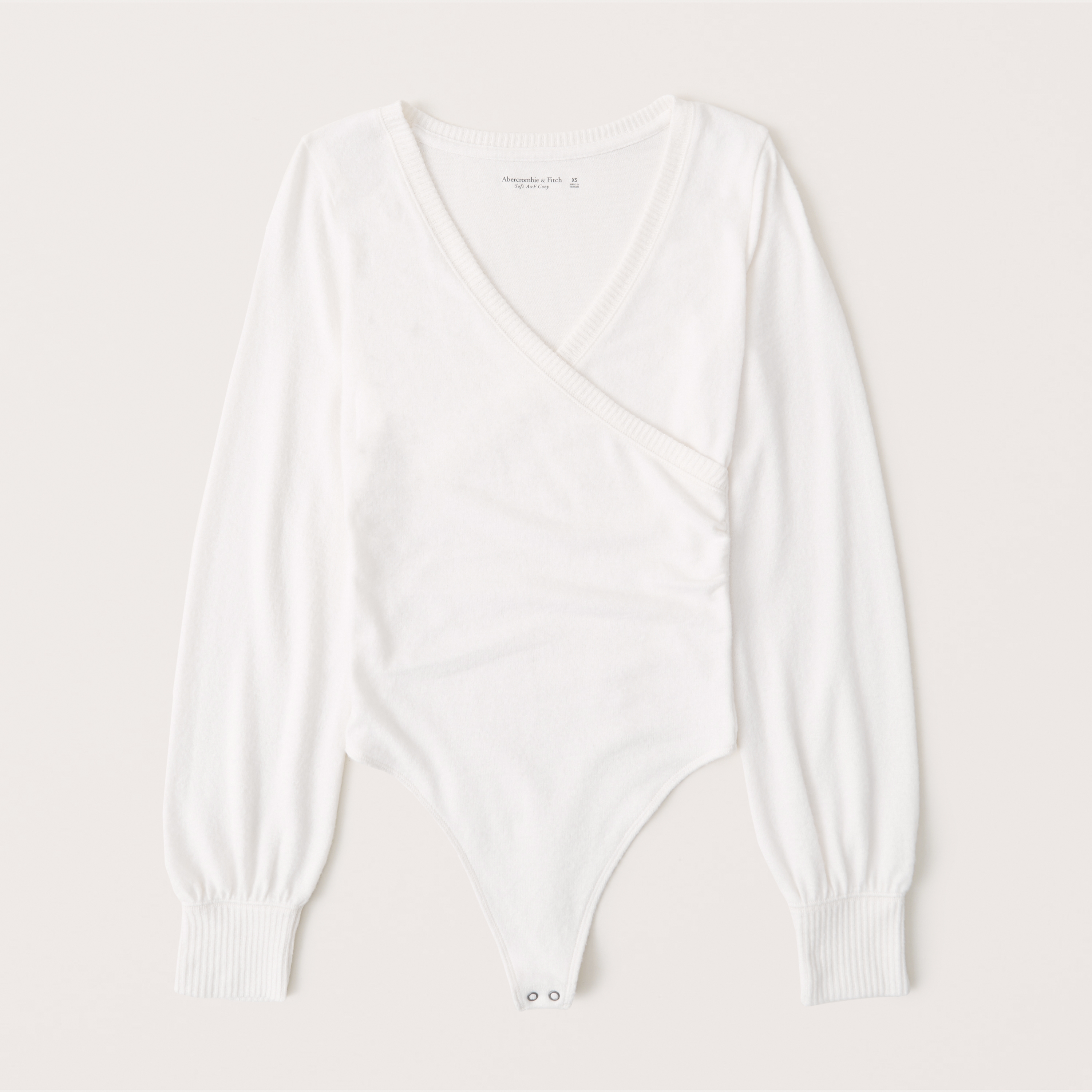 wrap chiffon sleeve bodysuit