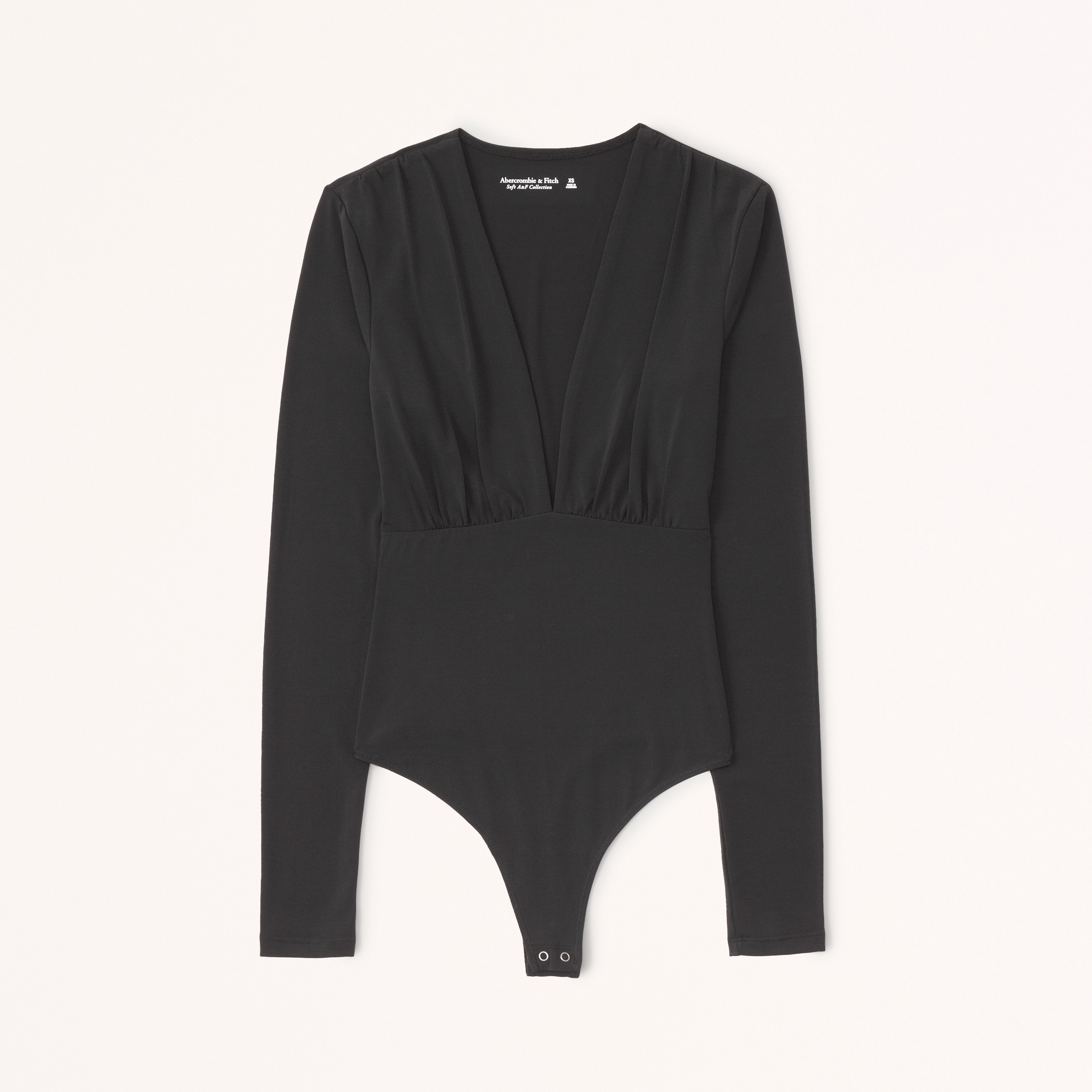 long sleeve v neck body suit