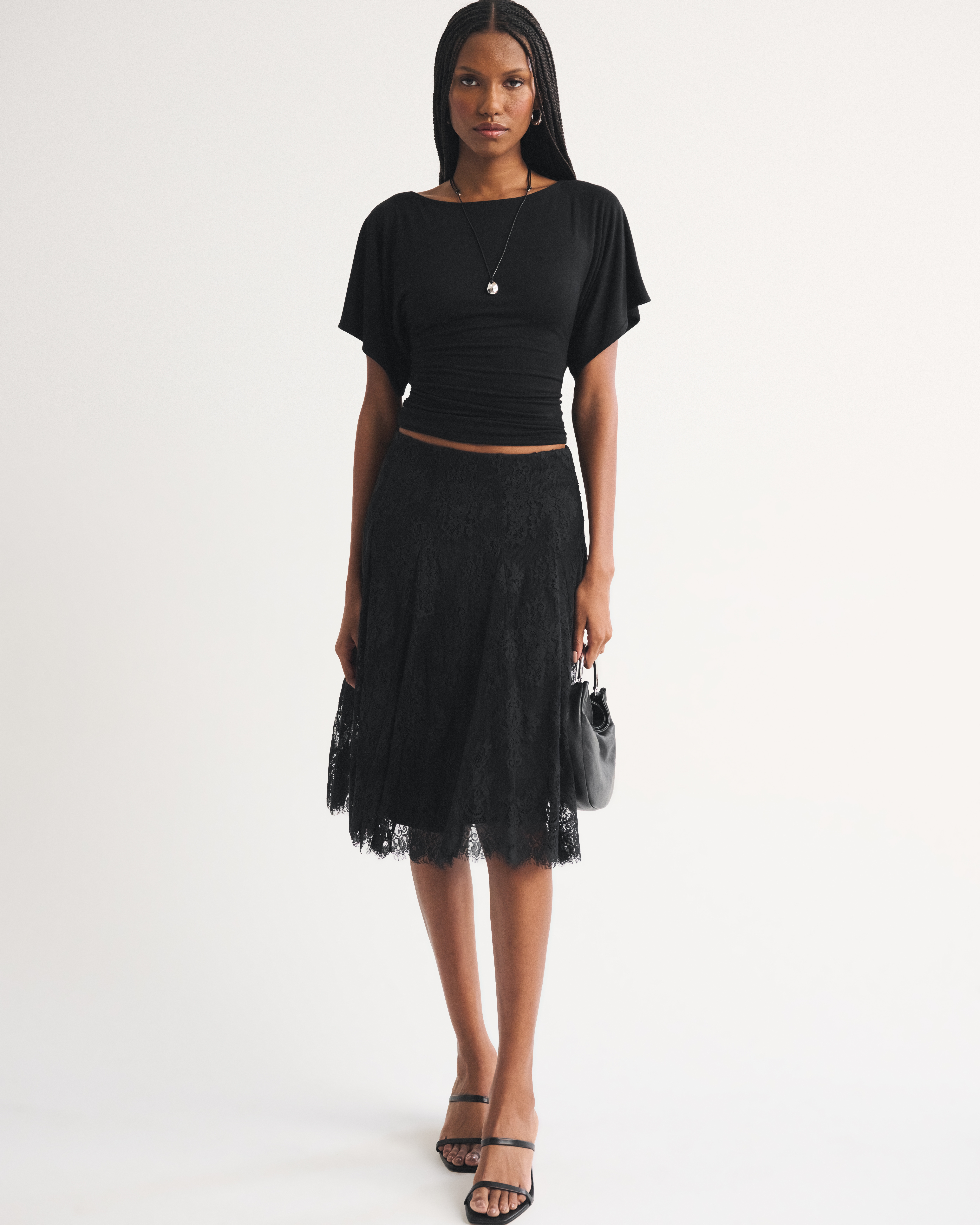 Женские топы Abercrombie & Fitch Super Soft Flutter Sleeve Slash Top — фото 3