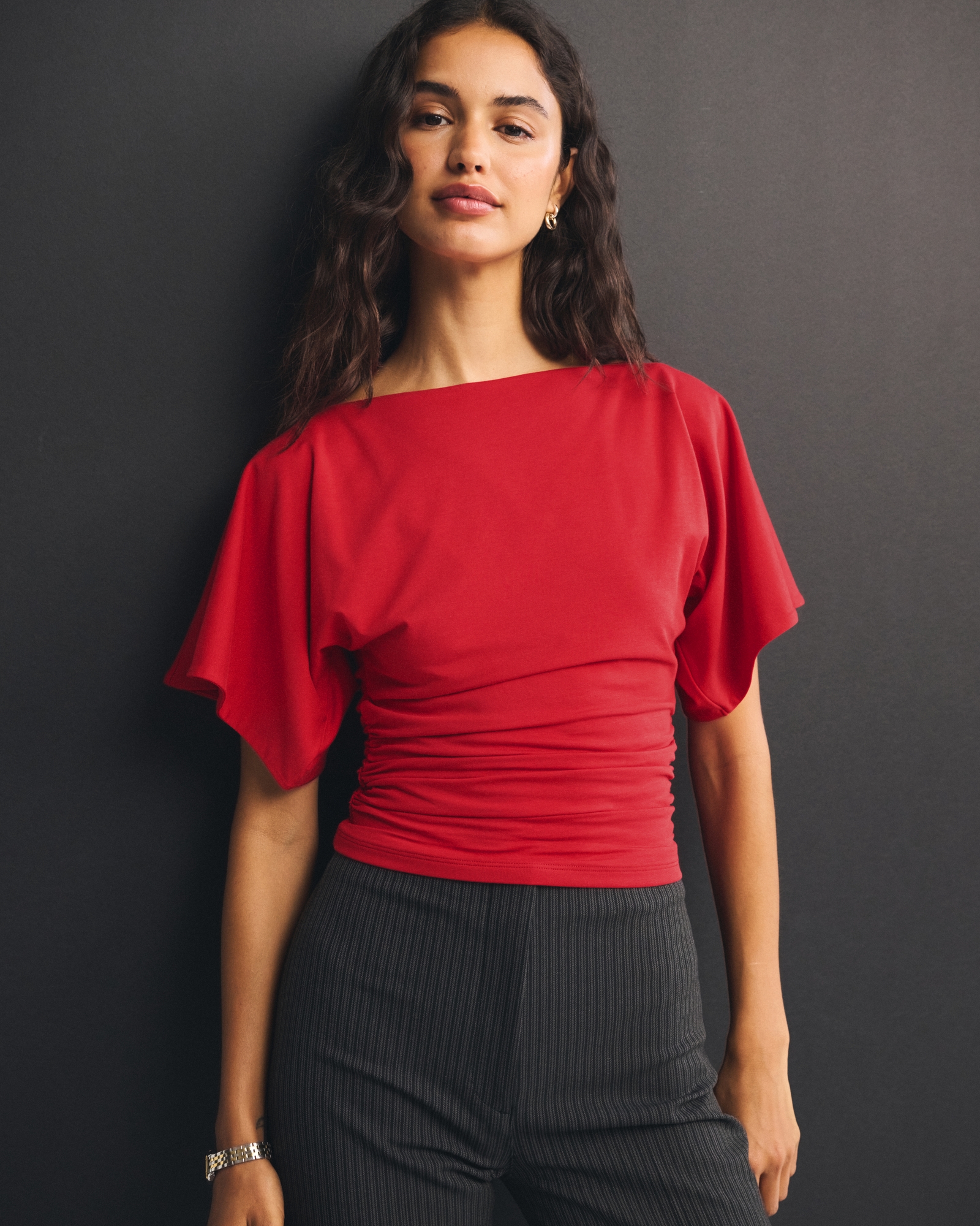 Flutter Sleeve Slash Top