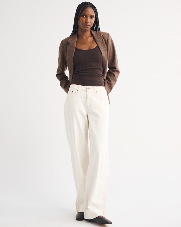 Bra-Free Longline Rib Scoop Neck Tank, Espresso view 2