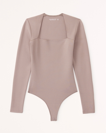 Women's Long-Sleeve Ponte Squareneck Bodysuit | Women's Sale ...