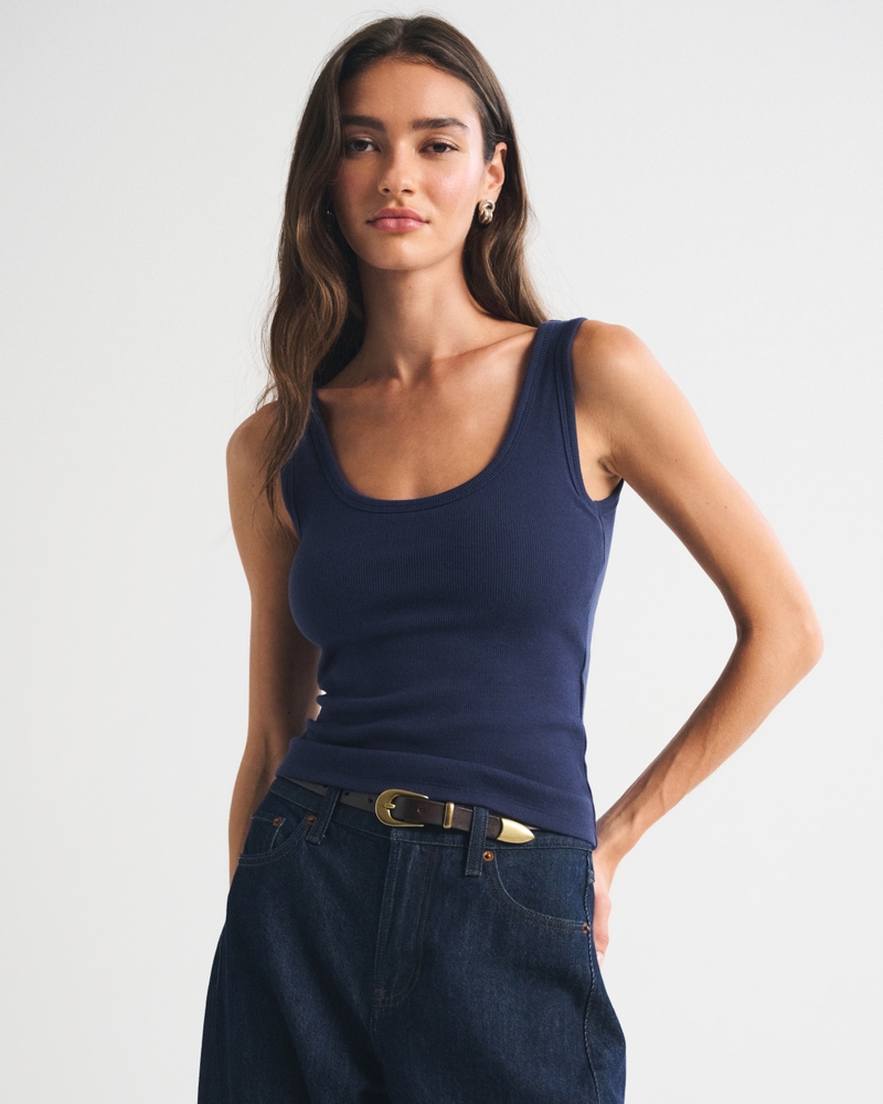 Bra-Free Rib Scoop Neck Tank - thumbnail 8