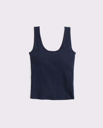 Bra-Free Rib Scoop Neck Tank