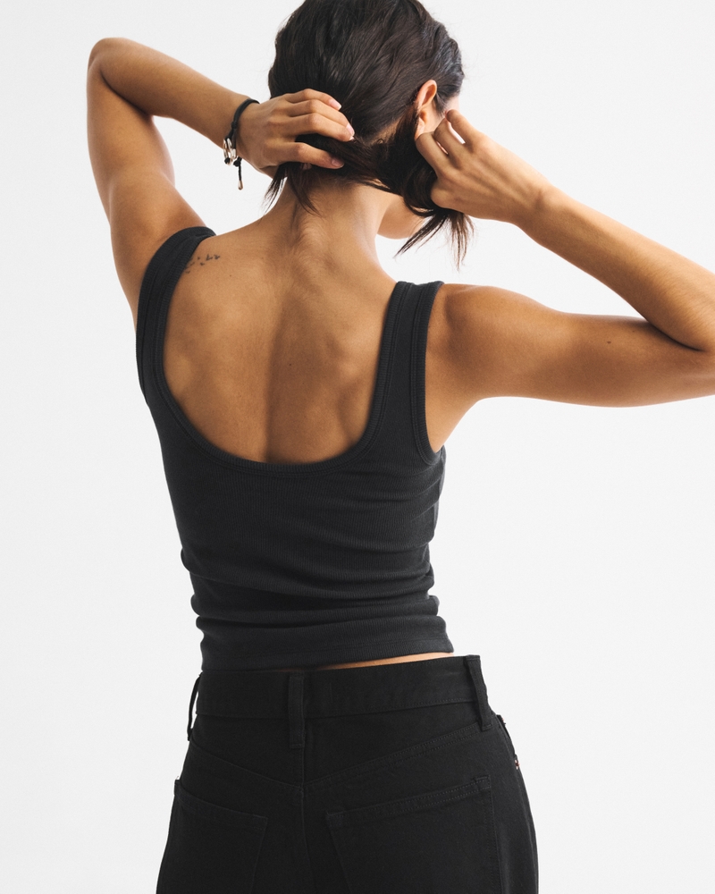 Bra-Free Rib Scoop Neck Tank - thumbnail 5