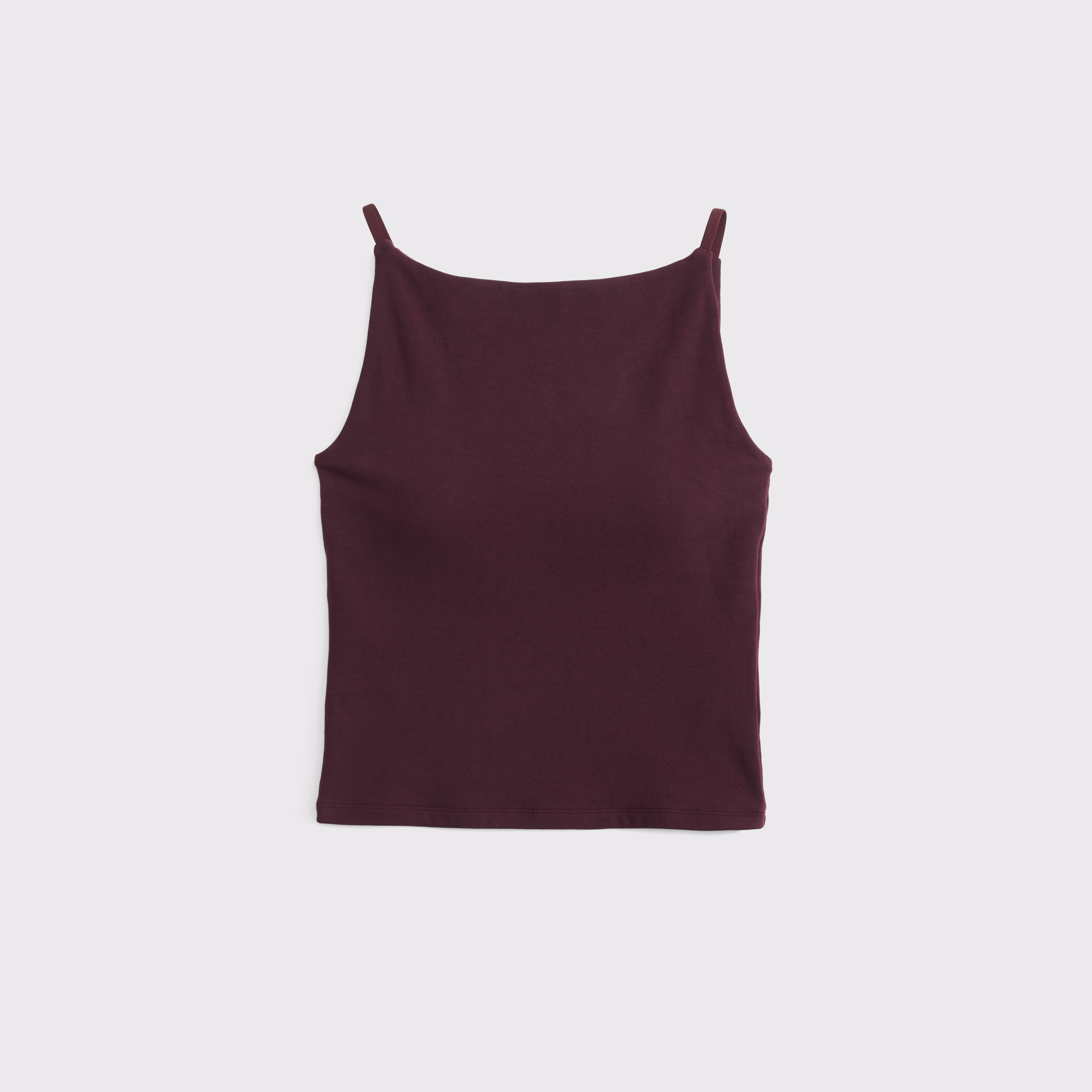 Женский топ Abercrombie & Fitch Bra-Free Apron Tank, цвет: Тёмный сливовый — фото 1