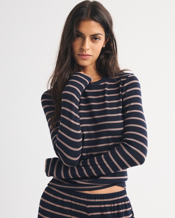 Long-Sleeve Modal-Blend Lounge Tee
