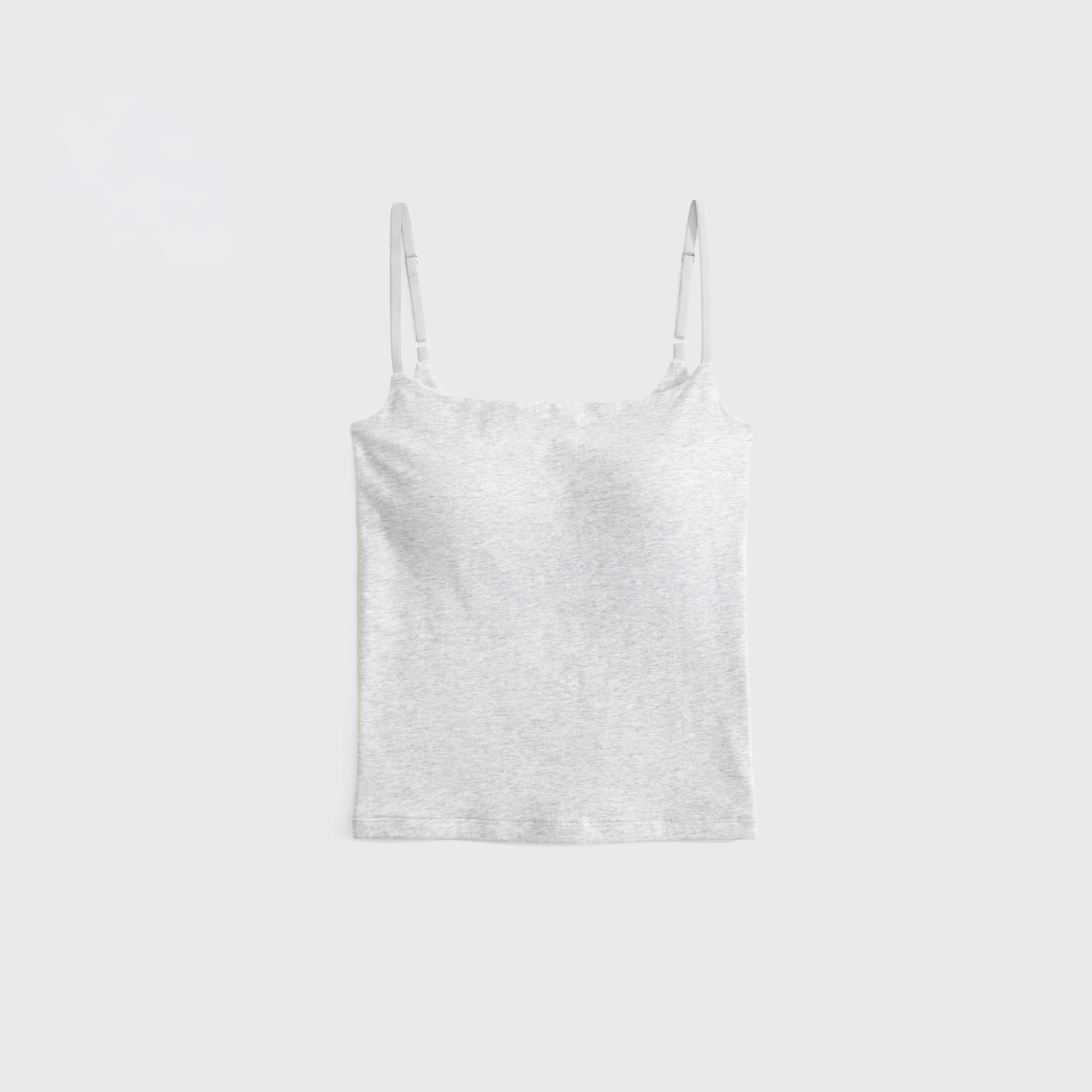 Женский топ Abercrombie & Fitch Bra-Free Longline 90s Cami, цвет: Серый меланжевый — фото 1