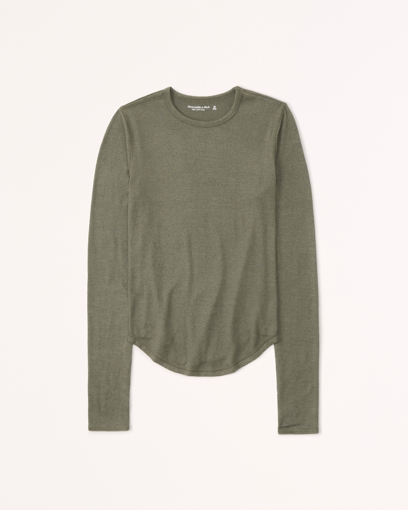 Long-Sleeve Cozy Skimming Top