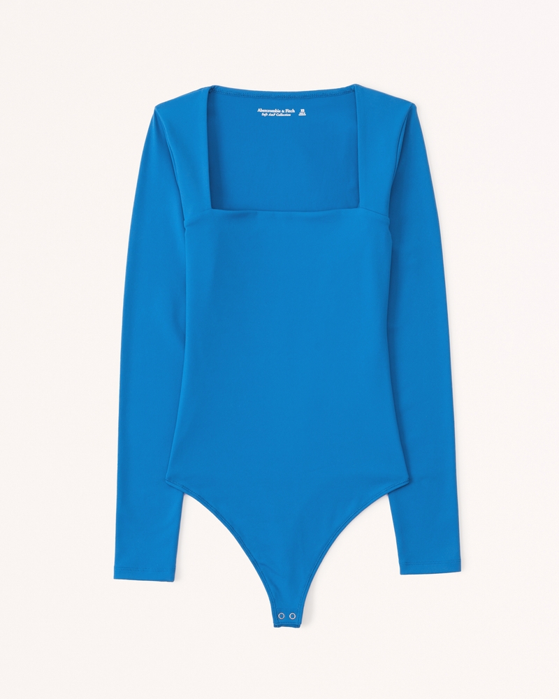 Women's LongSleeve Seamless Fabric Squareneck Bodysuit Women's Tops