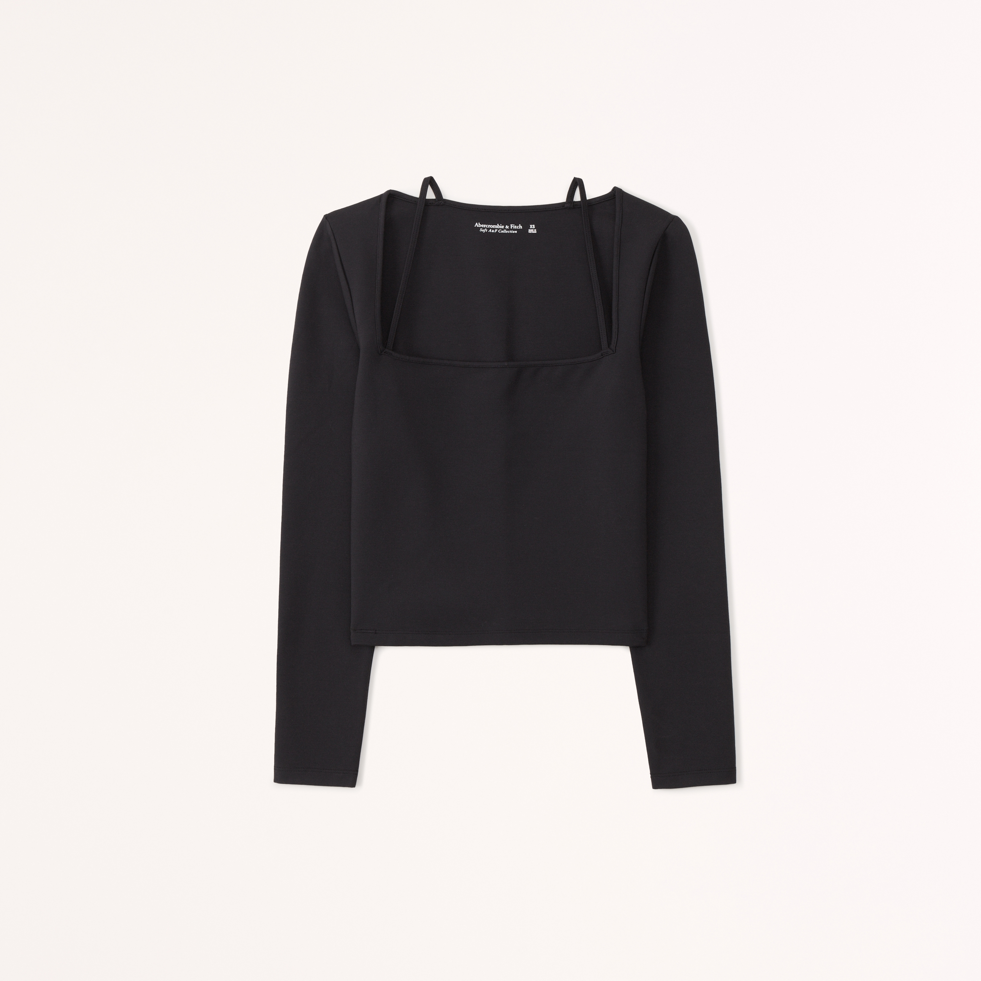 Long-Sleeve Strappy Ponte Top