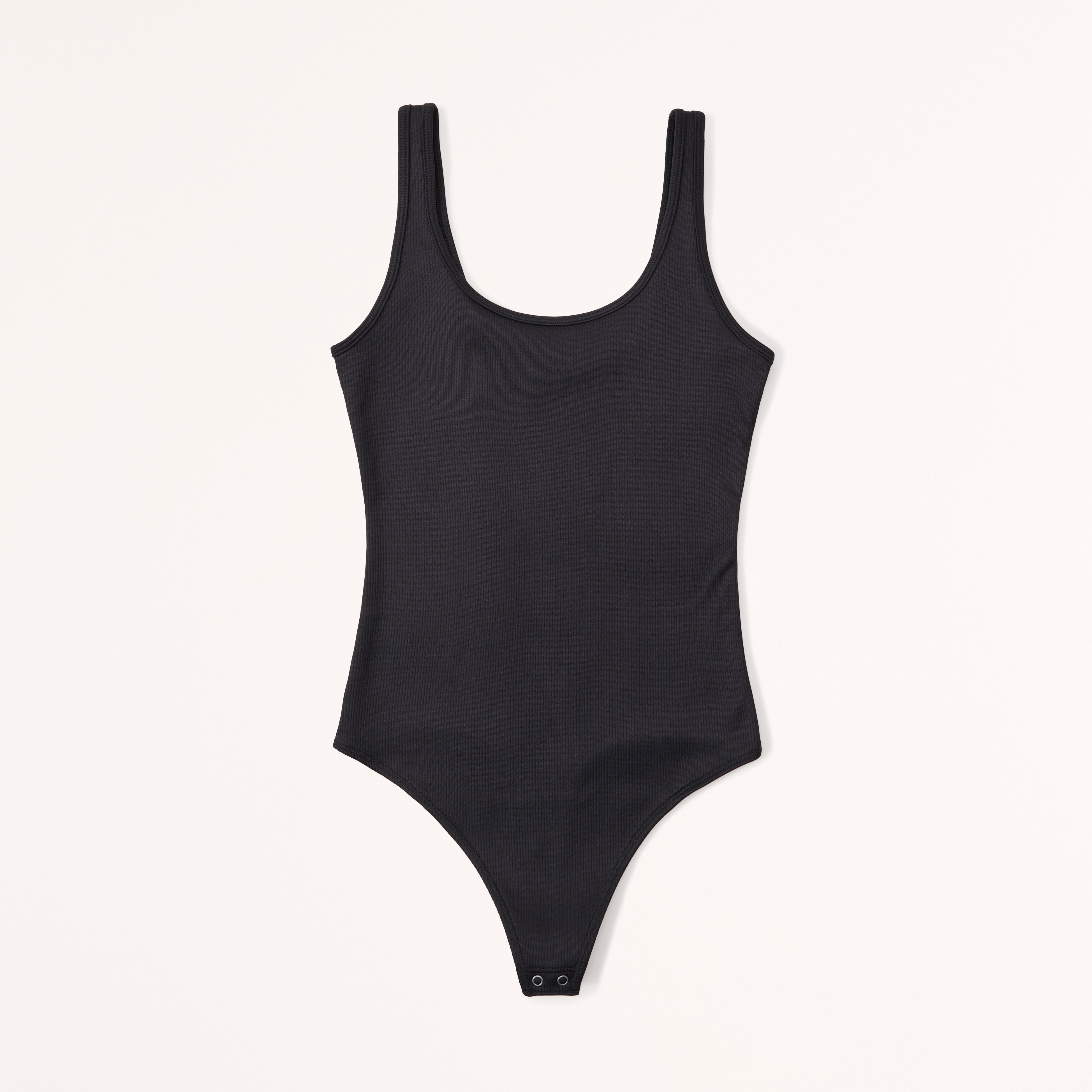 Seamless Rib Fabric Scoopneck Bodysuit