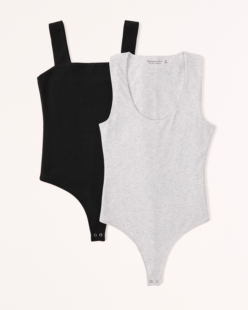 Women's 2-Pack Cotton Seamless Fabric Bodysuits