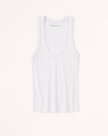 Women's Essential Rib Tuckable Scoopneck Tank Women's Tops