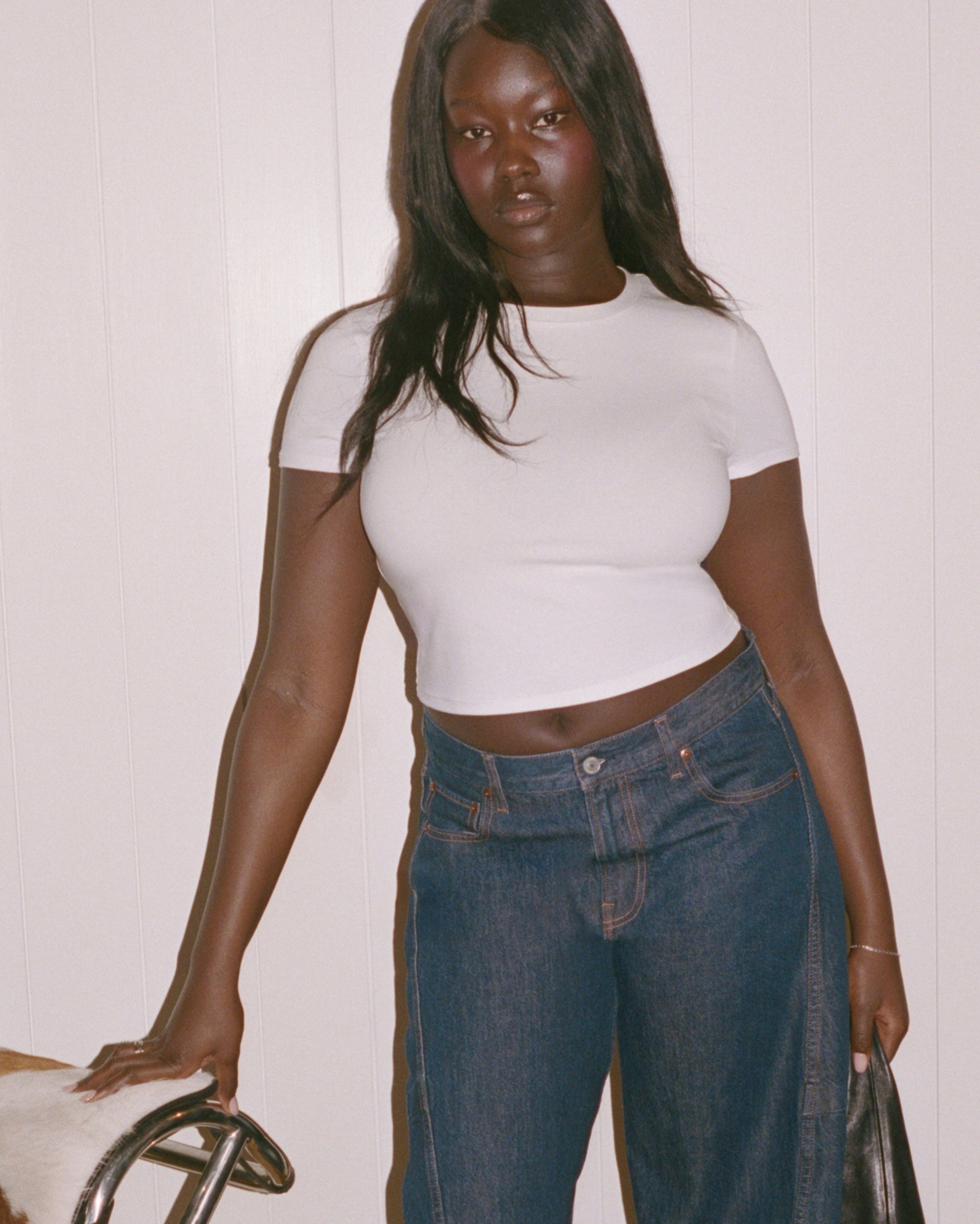 Abercrombie & Fitch Essential Baby Tee In White