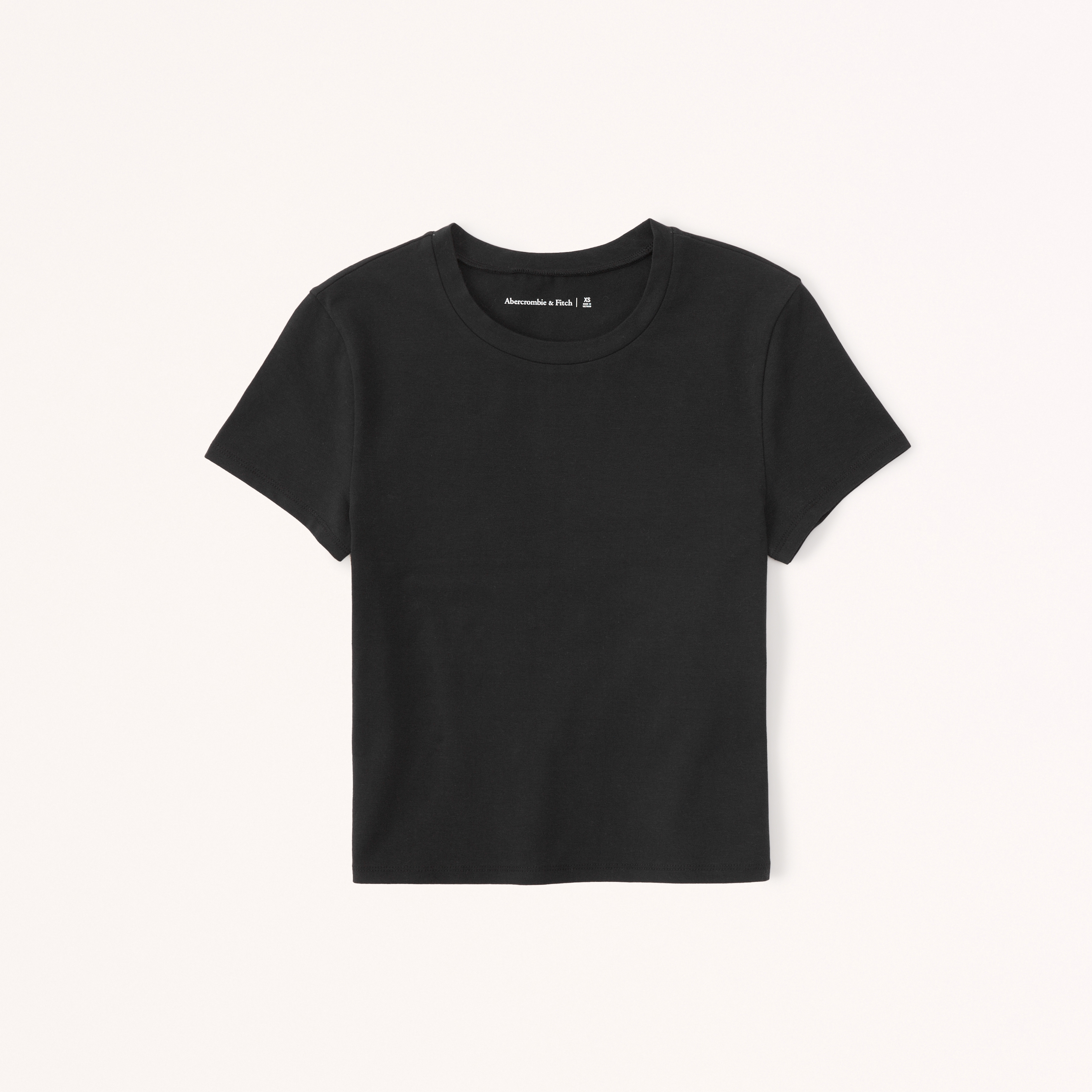 Abercrombie & Fitch Essential Baby Tee In Black