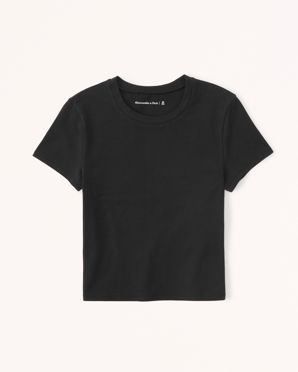 Women's Vol. 28 Essential Short-Sleeve Graphic Wedge Tee in Black | Size S | Abercrombie & Fitch