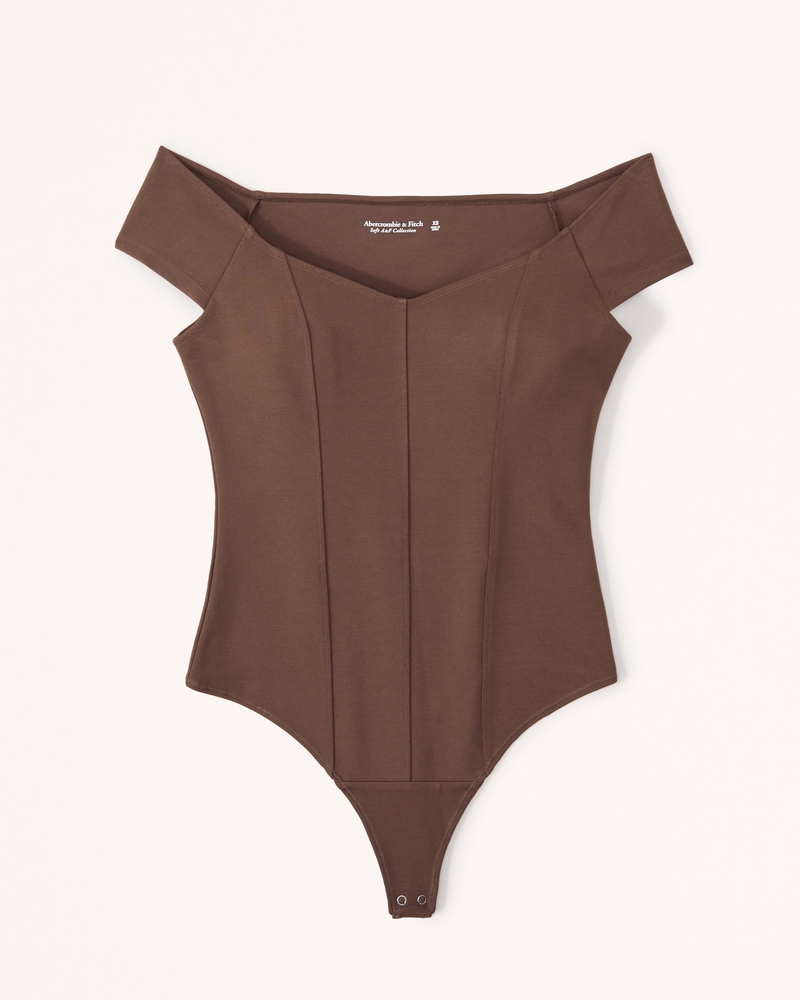 Julie Snatched Bodysuit - Bark Brown