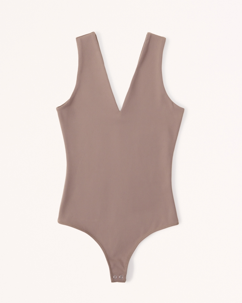Women's Seamless Fabric V-Neck Bodysuit, Women's Tops
