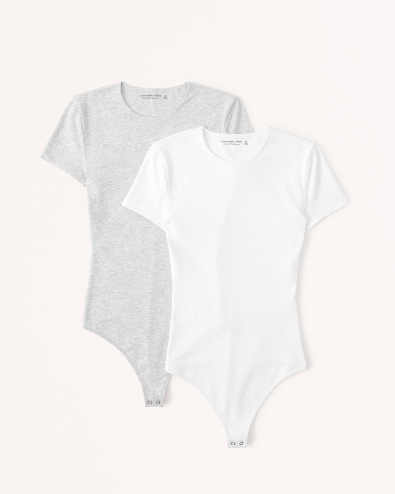 Women's 2-Pack Short-Sleeve Tee Bodysuits