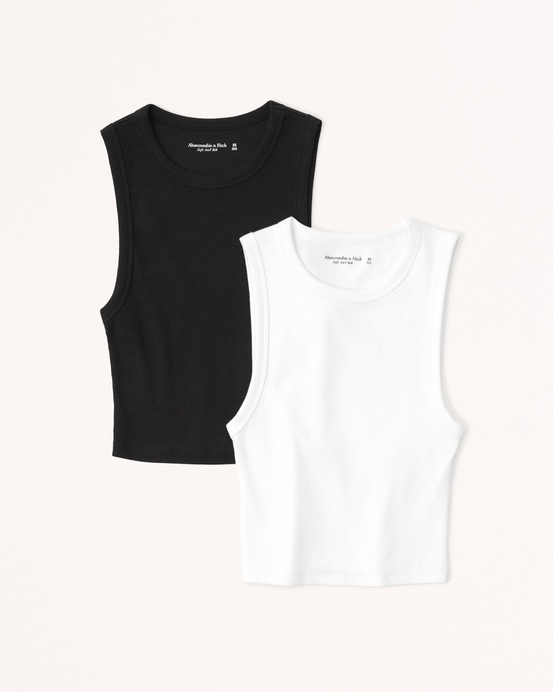 2-Pack Essential Rib Crew Tanks