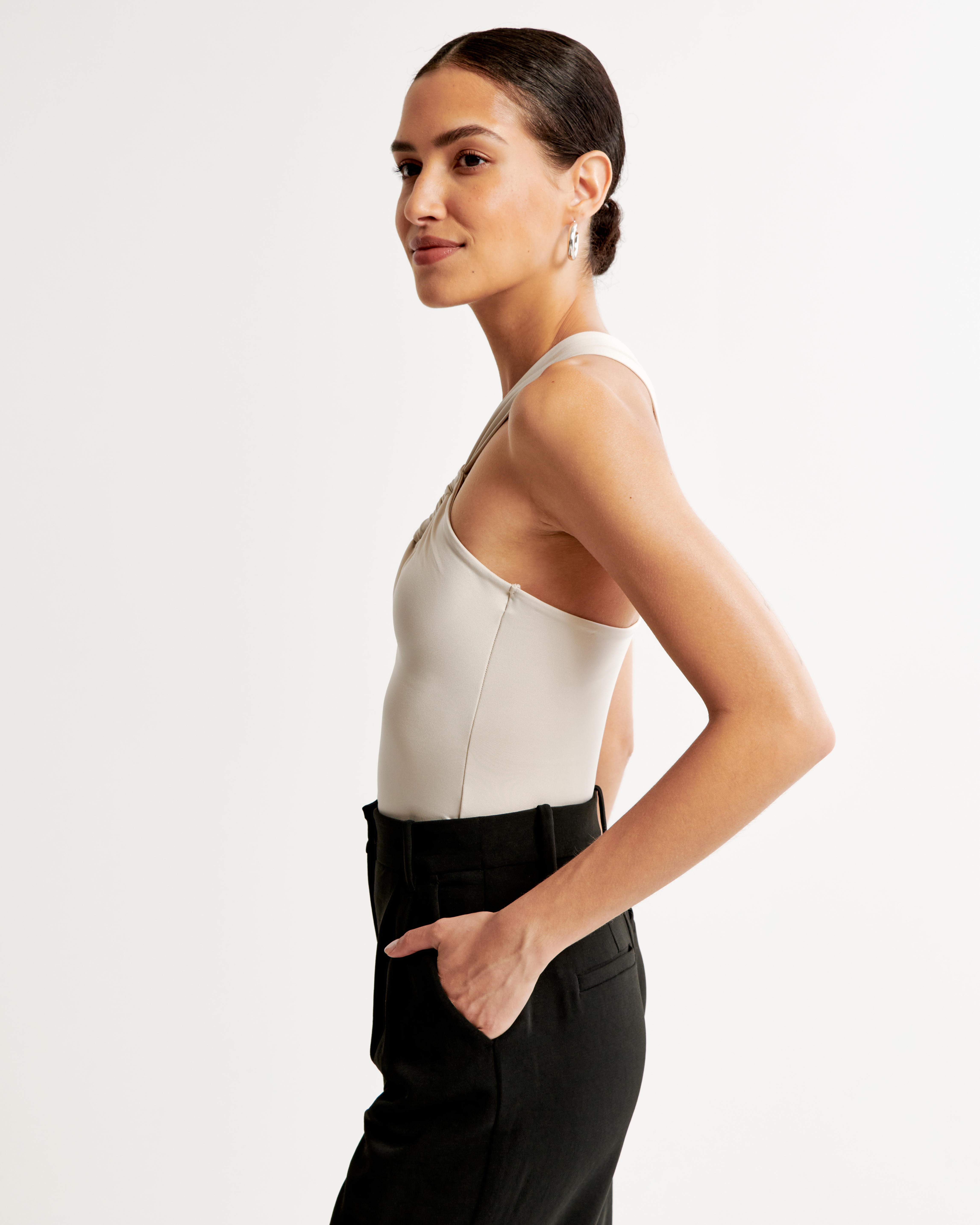 Seamless one shoulder cheap top