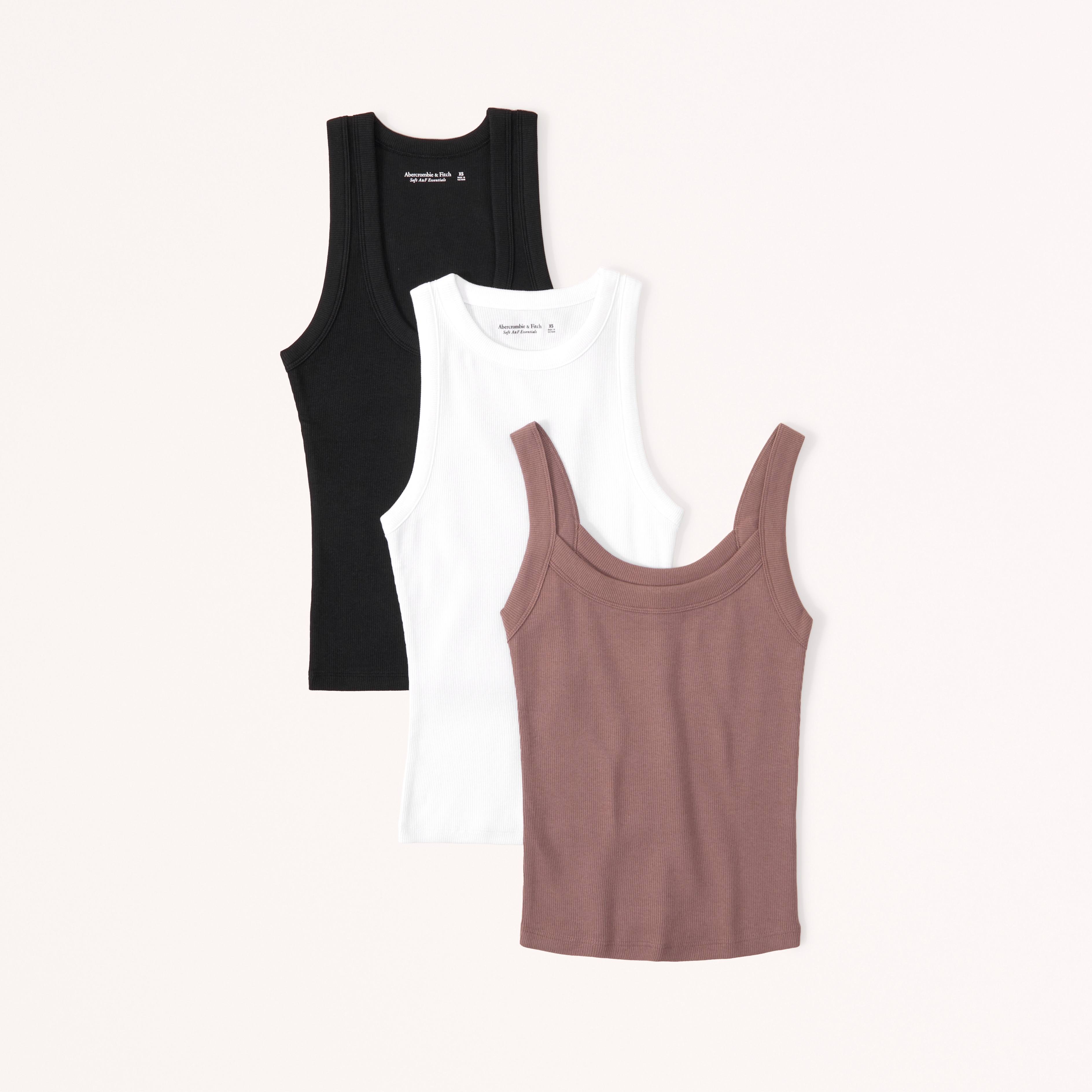 Go-Dry Rib-Knit Tank Tops 3-Pack for Men