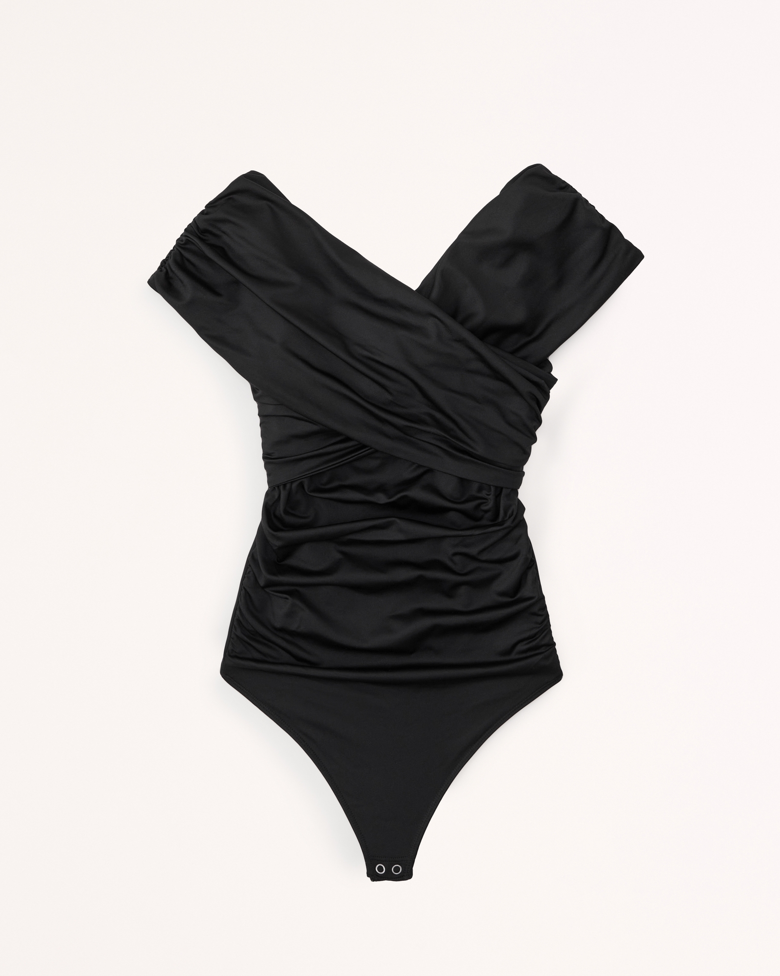 Women's Sleek Seamless Ruched Wrap Bodysuit, Women's Clearance