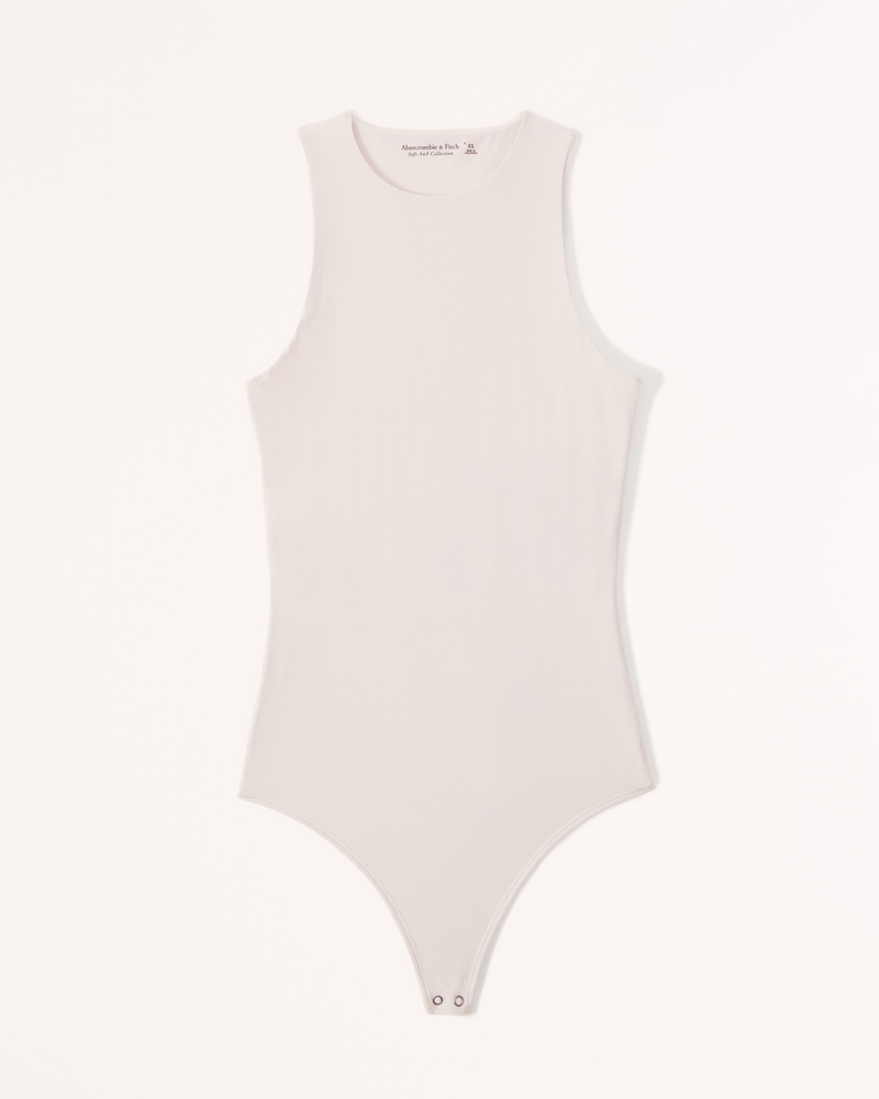 Abercrombie & Fitch seamless high neck bodysuit in grey