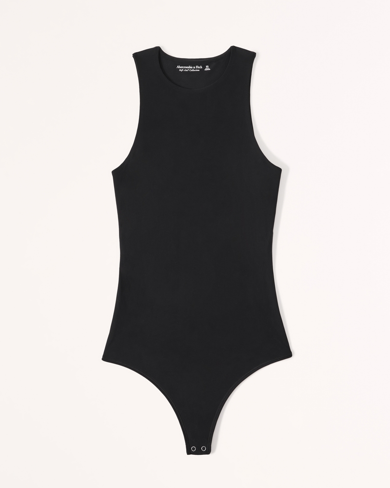 Abercrombie & Fitch seamless high neck bodysuit in grey