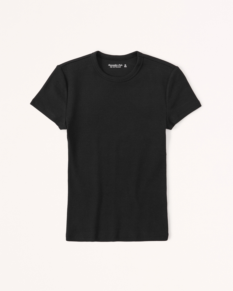 Women's Essential Rib Tuckable Baby Tee Women's Tops