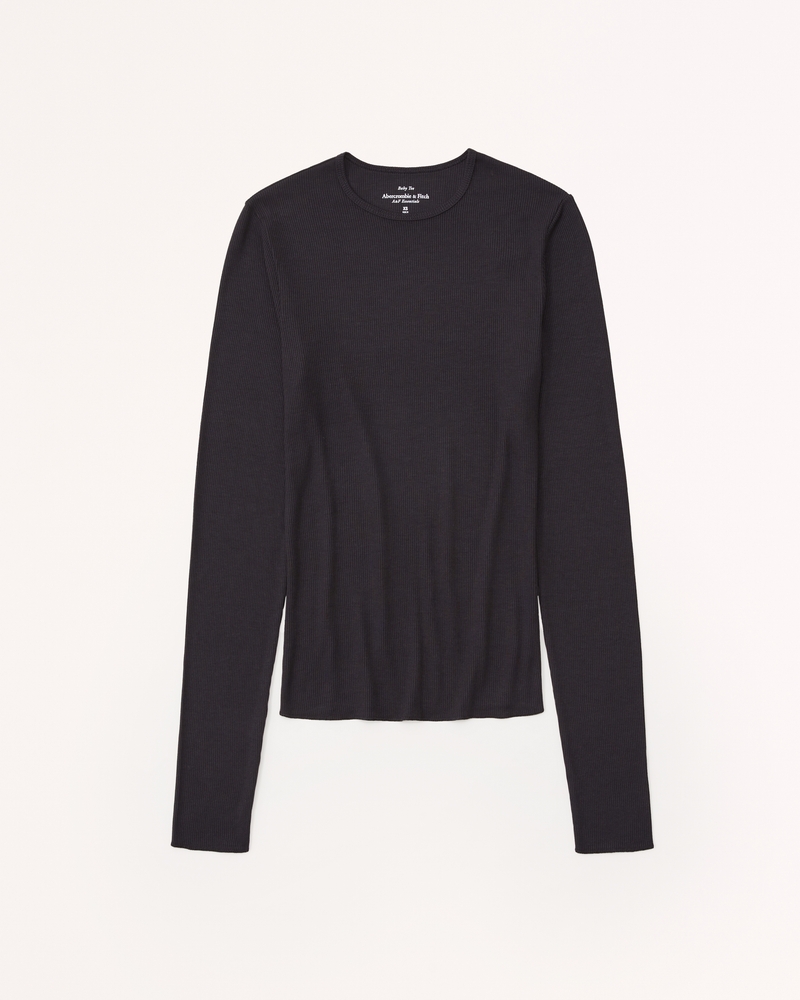 Featherweight Scooped Long Sleeve Pullover
