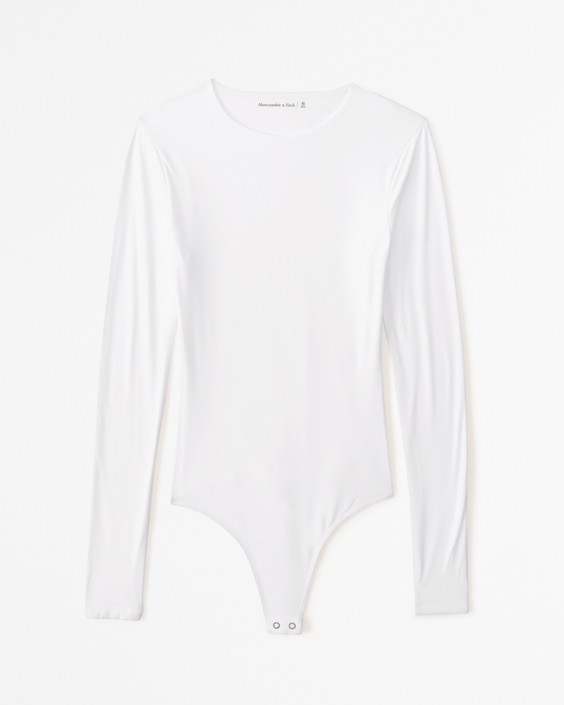 Soft Matte Seamless Long-Sleeve Mockneck Bodysuit