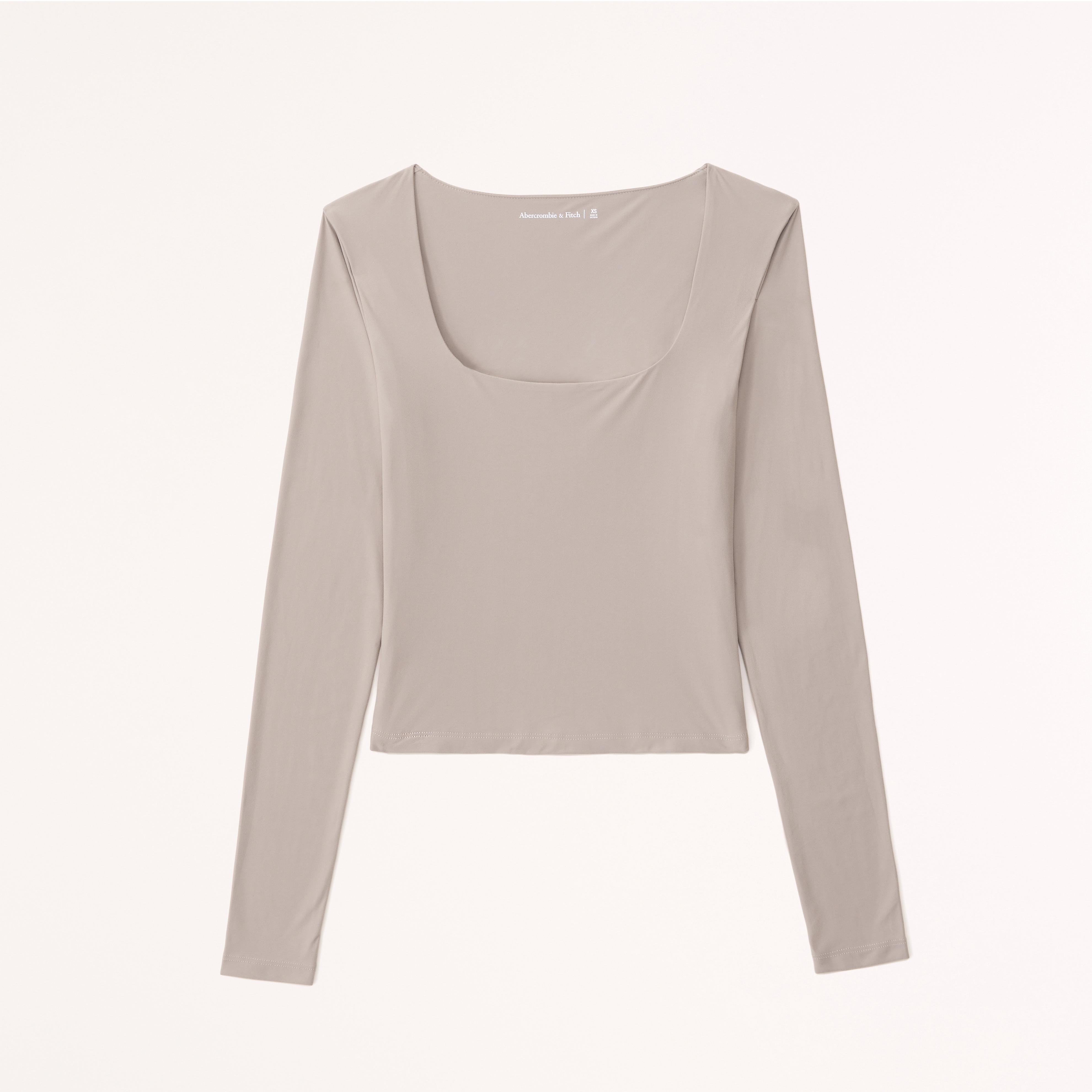 Soft Matte Seamless Long-Sleeve Squareneck Top