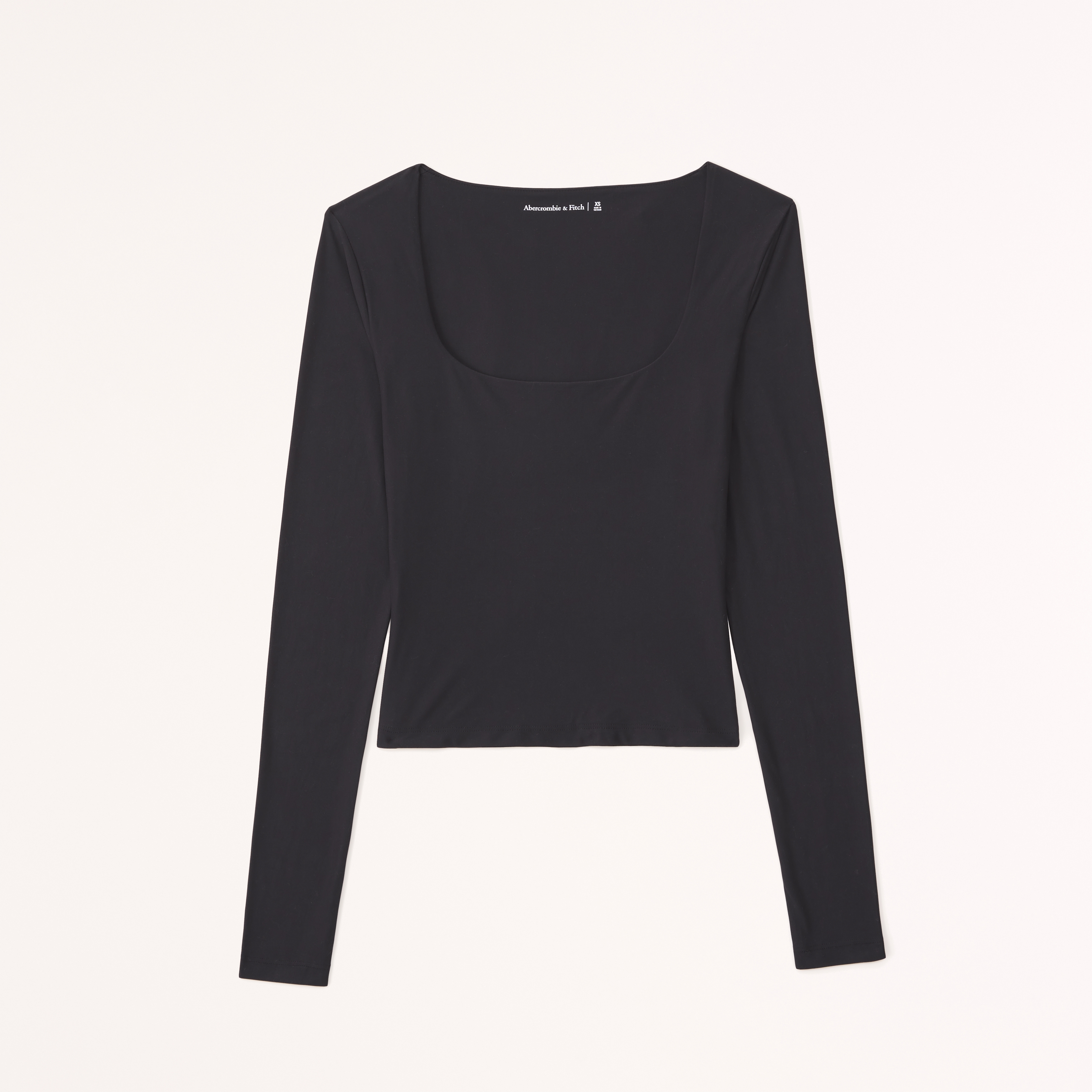 Women's Long-Sleeve Seamless Fabric Square-Neck Top