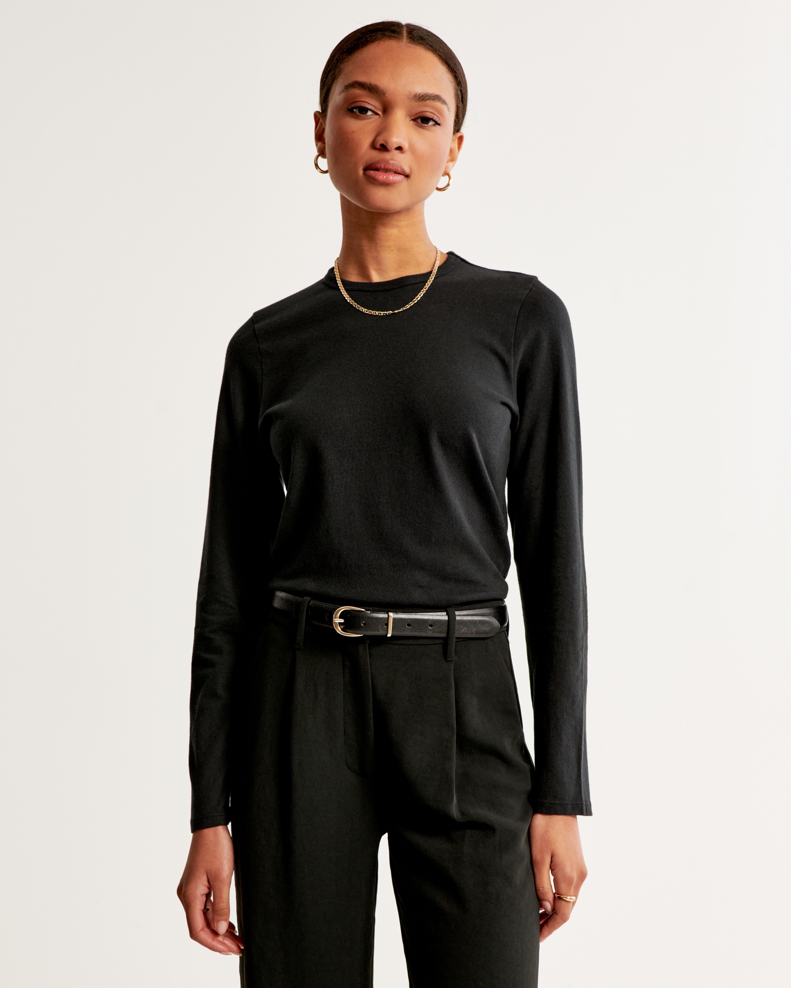 Essential Long-Sleeve Skimming Tee