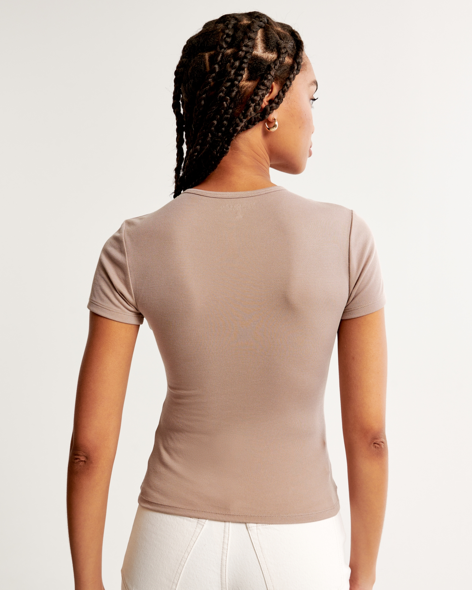 Sandwash Rib Tuckable Baby Tee