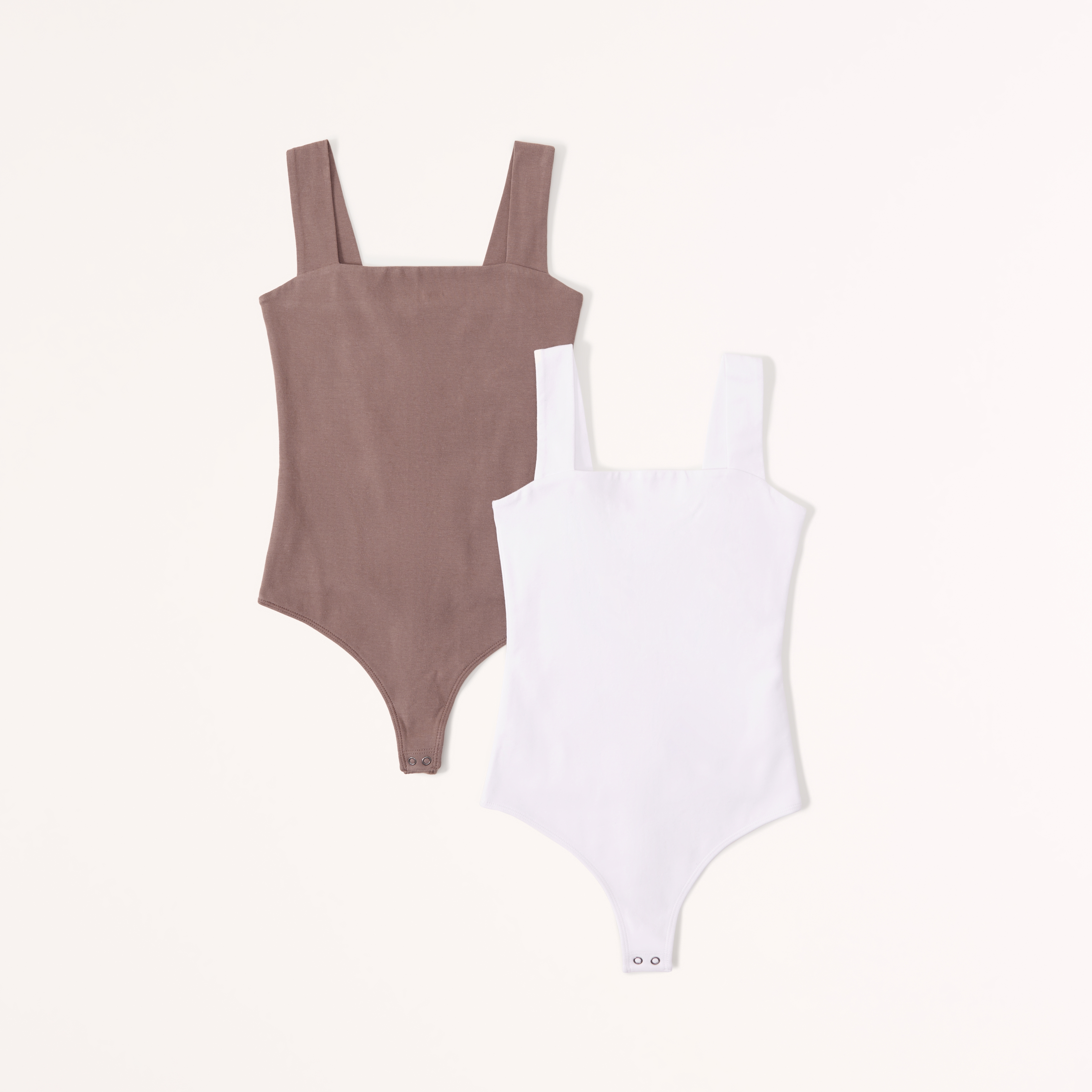 Abercrombie & Fitch 2-pack Cotton Seamless Fabric Squareneck Bodysuits