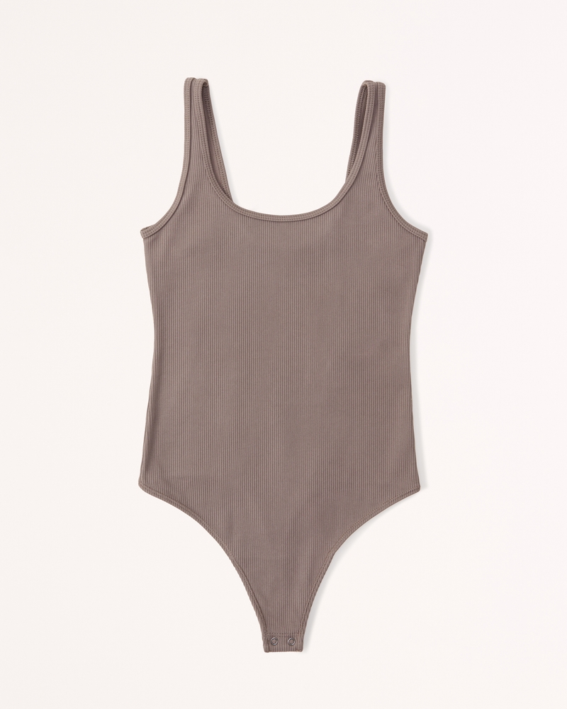 Contour Ribbed Bodysuit Top Grey Skims Inspired –