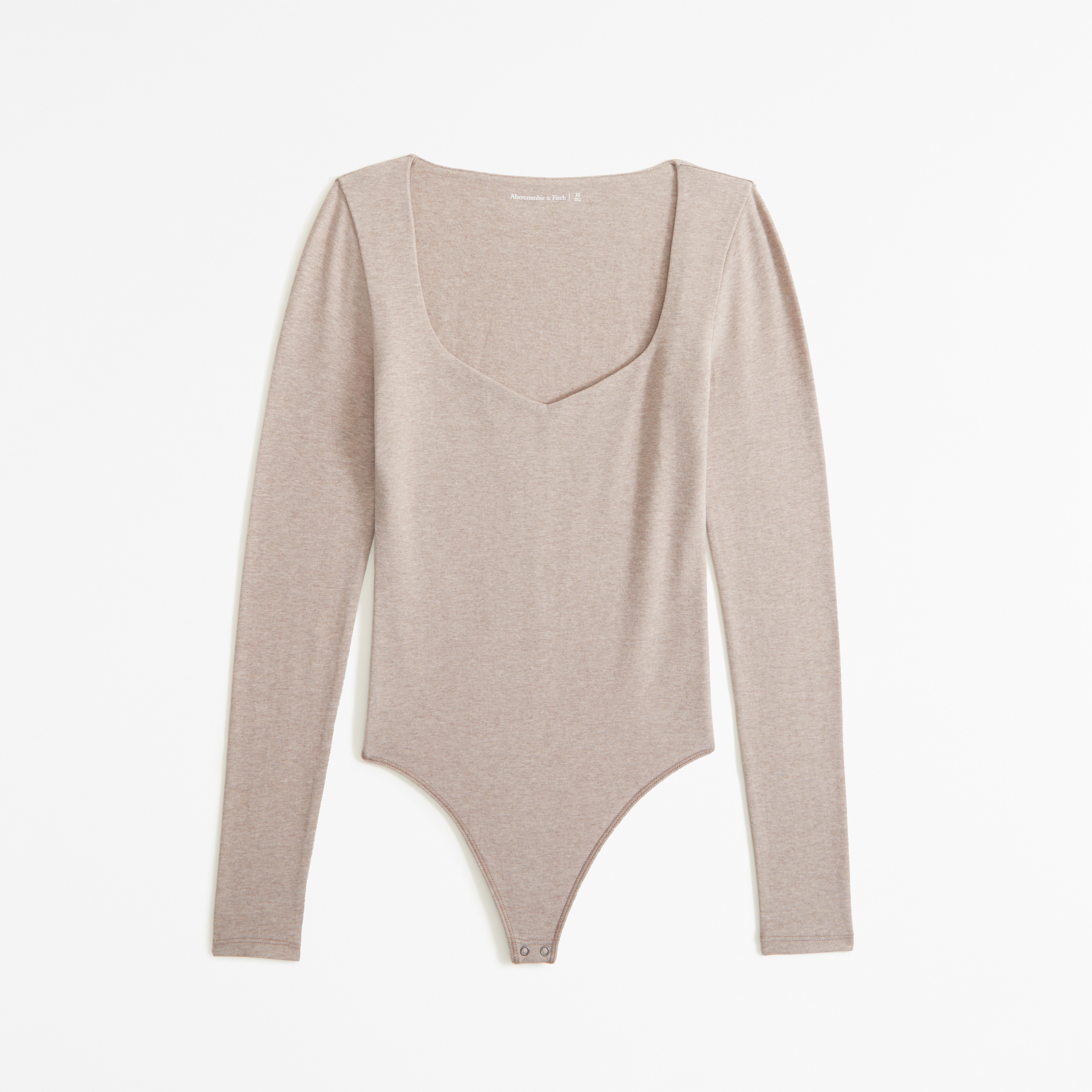 Abercrombie & Fitch Long-Sleeve Cotton-Blend Seamless Fabric Sweetheart  Bodysuit