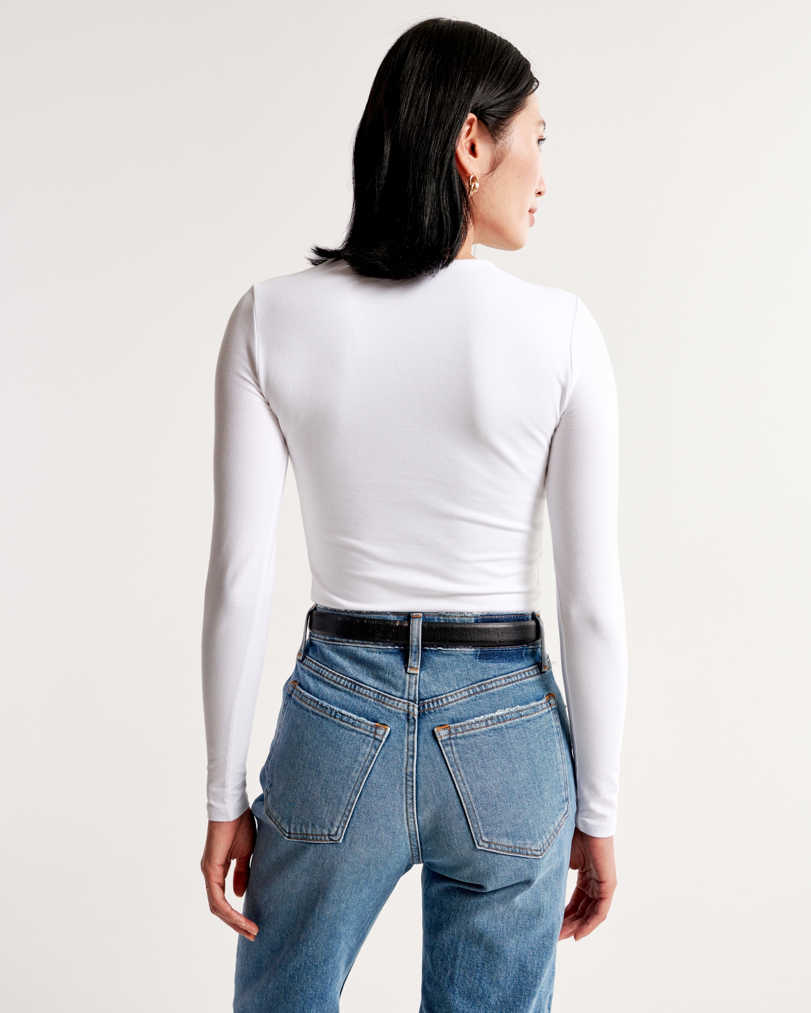 Women's 2-Pack Long-Sleeve Cotton-Blend Seamless Fabric