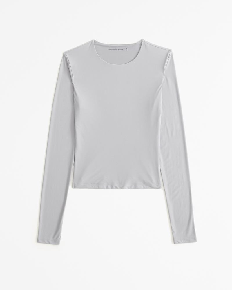 Soft Matte Seamless Long-Sleeve Cropped Crew Top