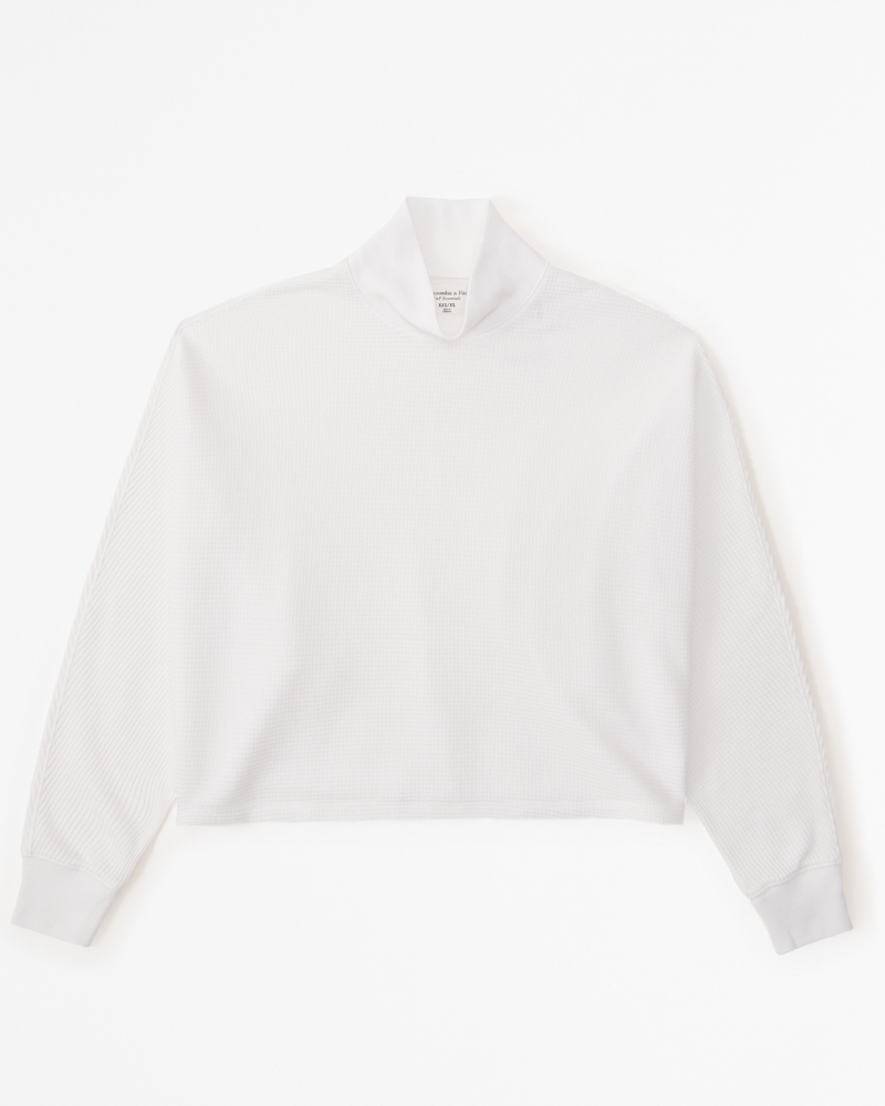 Long-Sleeve Dolman Waffle Tee