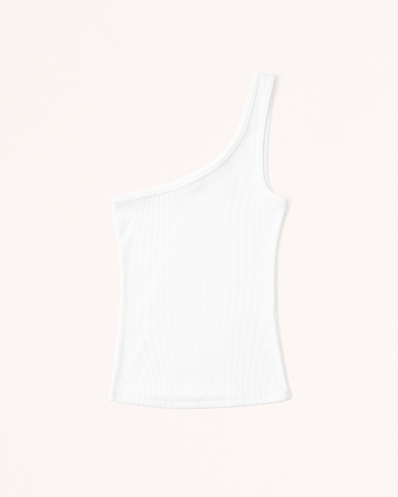 One shoulder best sale ribbed tank top