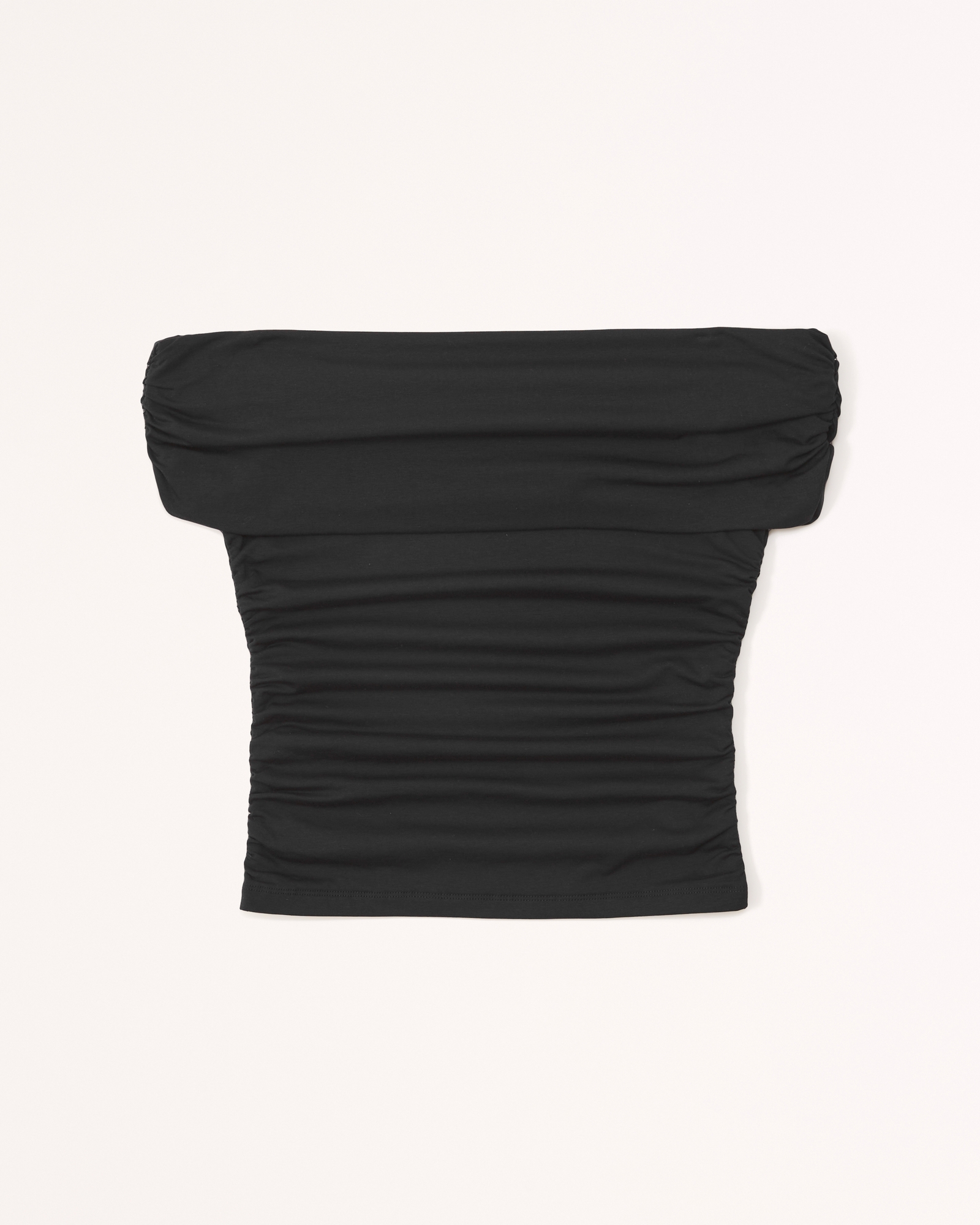 Cotton-Modal Ruched Off-The-Shoulder Top