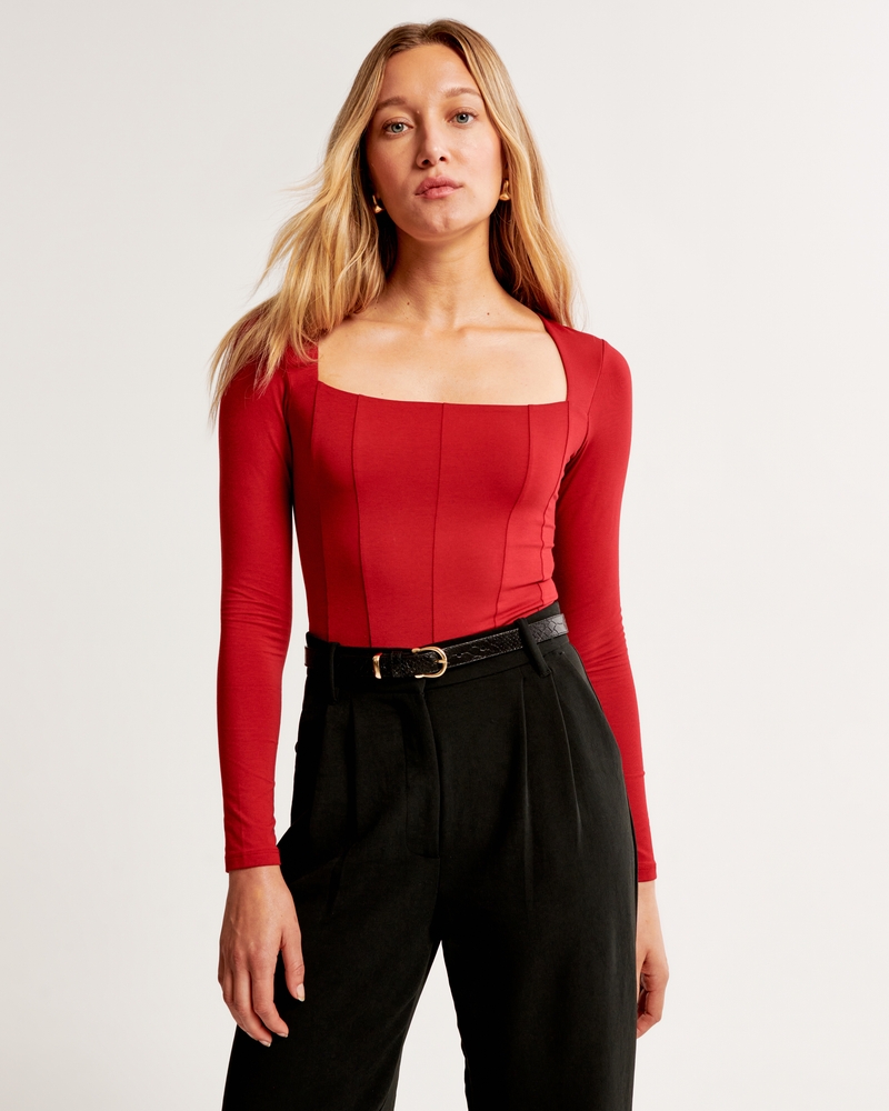 Buy THE BLAZZE 1044 Women's Cotton Basics Sexy Solid Square Neck