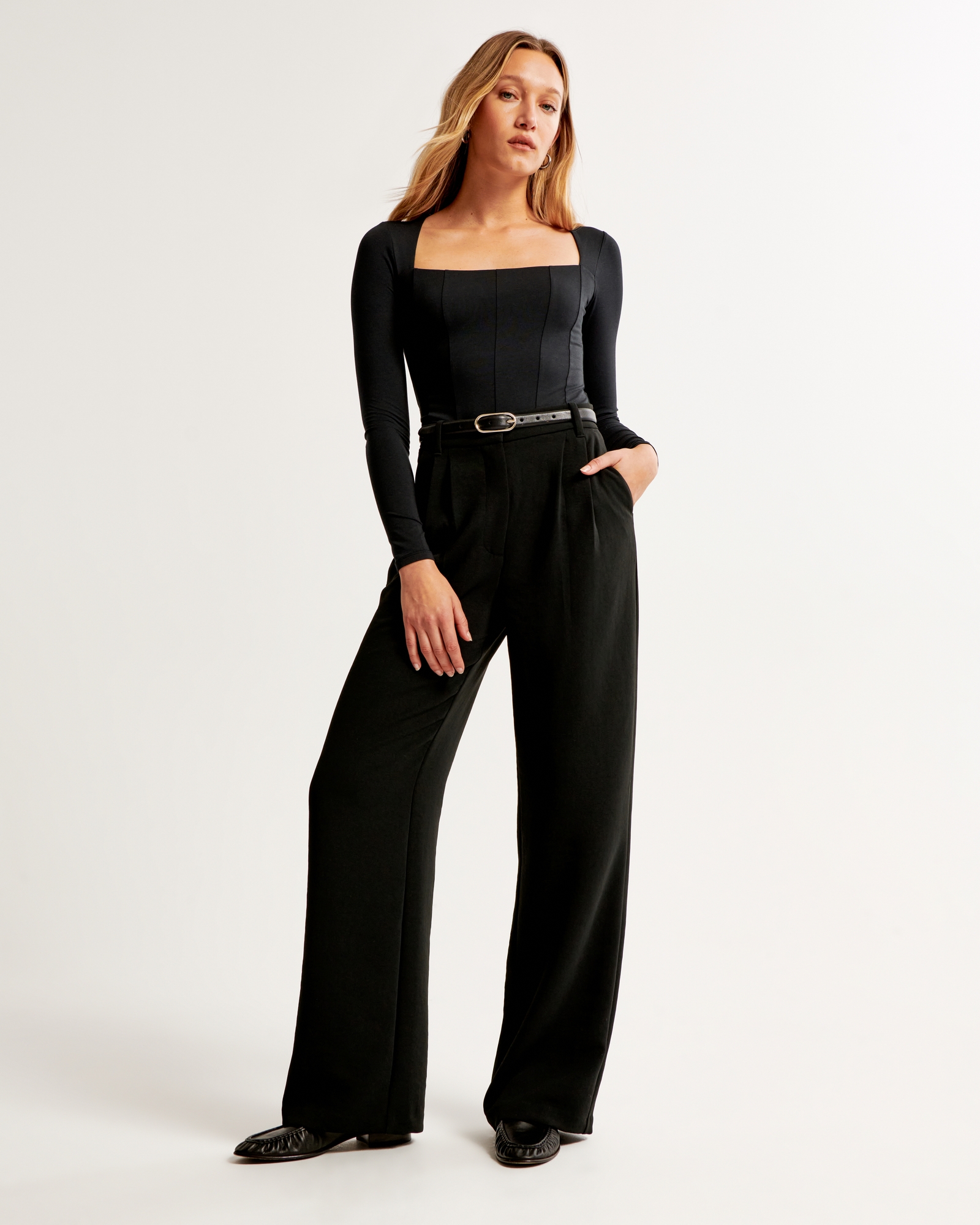 Devina Long Sleeve Corset Mesh Bodysuit (Black)  Black bodysuit, Dressy  tops, Denim accessories
